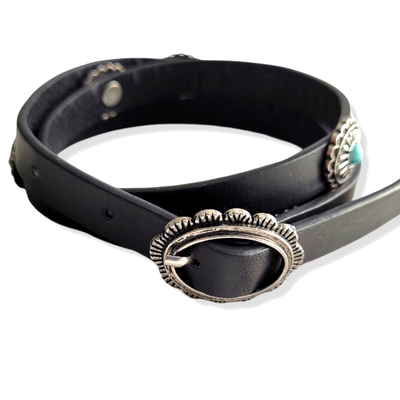 SOUTHWESTERN Vegan Faux Turqoise Belt, M - Picture 2 of 5